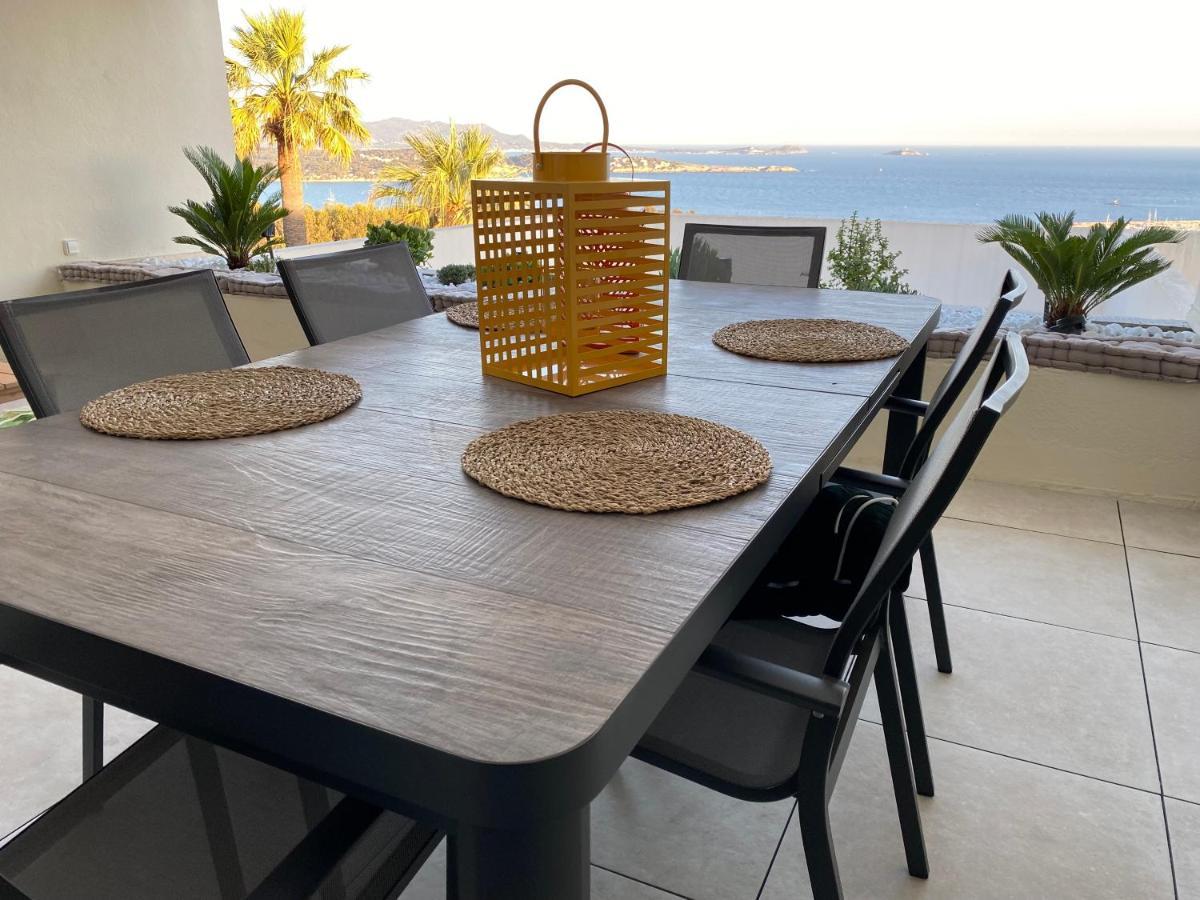 Superbe T2 44M2 - Grande Terrasse Vue Mer Panoramique Exceptionnelle Piscine - Parking Bandol Zewnętrze zdjęcie